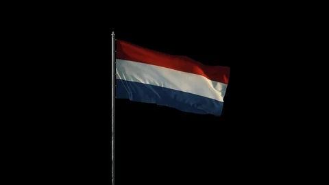 Flag of Nederlands Video stock 103179007