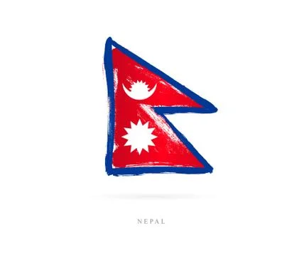 Flag of Nepal. Abstract concept 스톡 일러스트