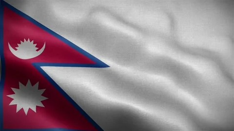 Flag of Nepal fluttering in the wind. Video stock 222799737