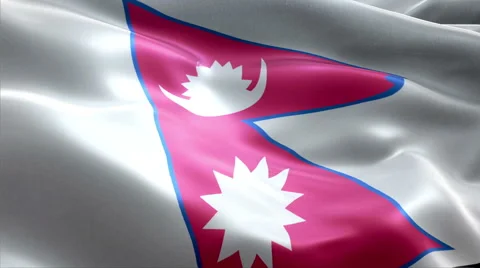 Flag Nepal Video stock 47755217
