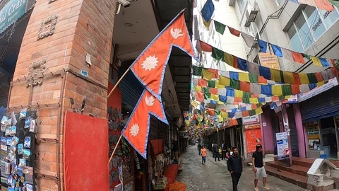 Flag of Nepal Stock Footage 113848965