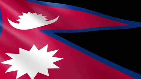Flag of Nepal Stock Footage 151733813
