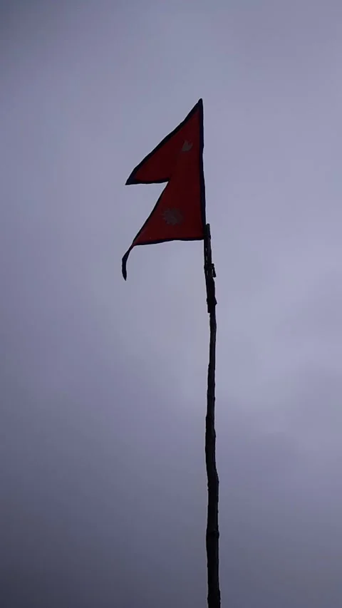 Flag of Nepal. Stock Footage 302168565