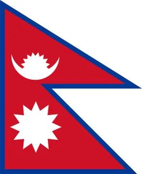 Flag of Nepal Stock Illustration
