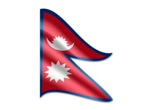 Flag of nepal Stock Illustration