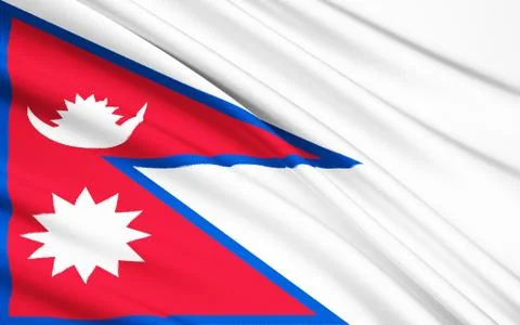 Flag of Nepal Stock Illustration