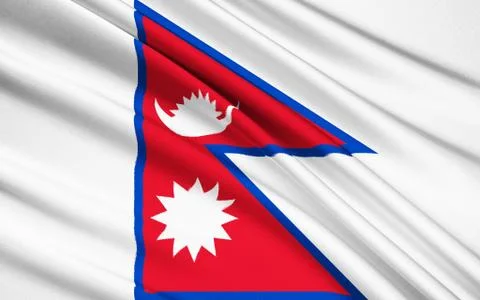 Flag of Nepal Stock Illustration