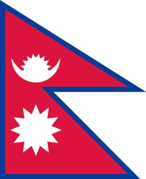 Flag of Nepal Stock Illustration