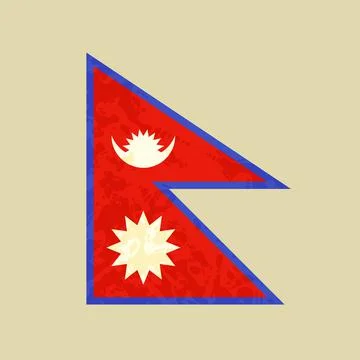Flag of Nepal Stock Illustration