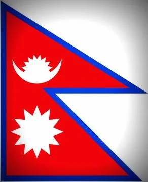 Flag of  Nepal Stock Illustration