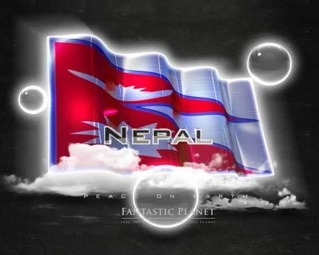 Flag Nepal quality designer flag Stock Illustration