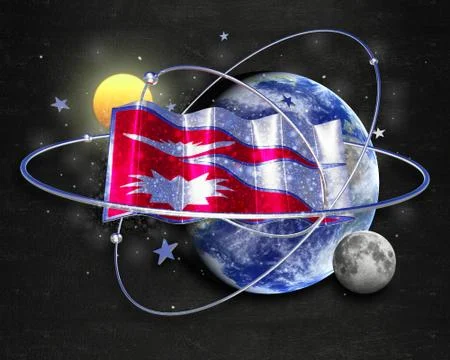 Flag Nepal quality designer flag Stock Illustration