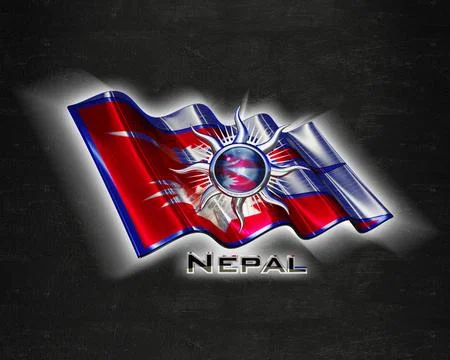 Flag Nepal quality designer flag Stock Illustration