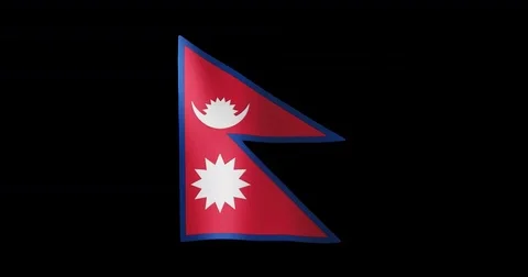 Flag of Nepal, seamless loop animation Stock Footage 83890550