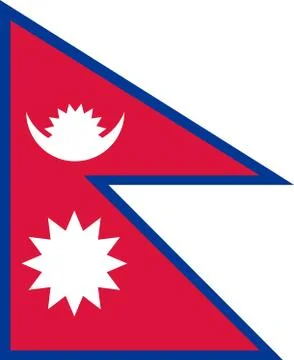 Flag of Nepal Vector illustration Illustrazione stock