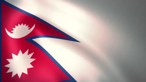 Flag of Nepal Waving in the Wind (LOOP) Stock Footage 161838628