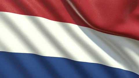 Flag of Netherland blowing in the wind 3d-rendering 스톡 일러스트