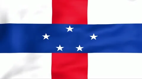 Flag Of Netherlands Antilles Stock-Footage 11355205
