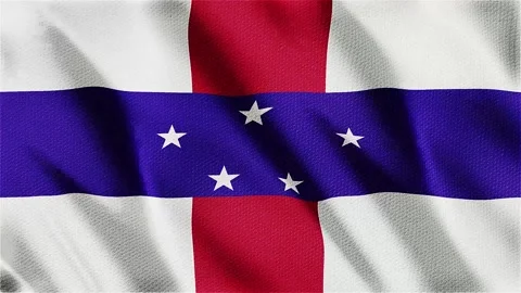 Flag of Netherlands Antilles Stock Footage 343577094