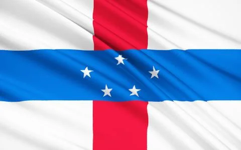 Flag of Netherlands Antilles Stock Illustration