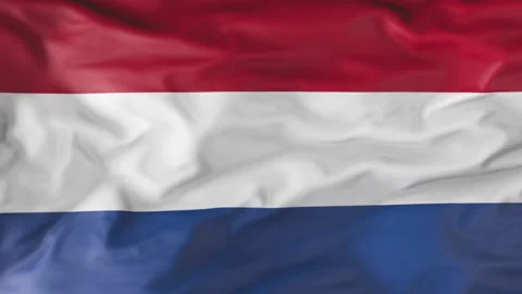 The flag of the Netherlands flutters in the wind. Animation 3d 動画素材 202284391