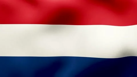 Flag of the Netherlands flying in the wind Stock Footage 161752414