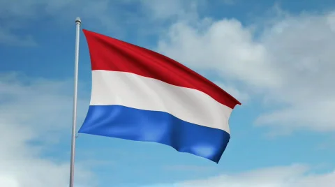 Flag of Netherlands Video stock 445274
