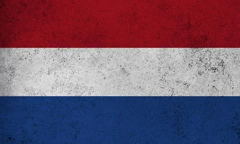 Flag Netherlands grunge texture Stock Illustration