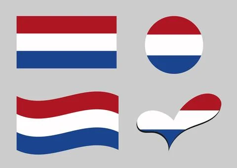 Flag of the Netherlands Stock Illustration
