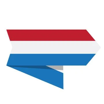 Flag of the Netherlands on a label Stock Illustration