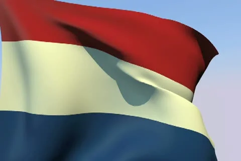 Flag of Netherlands NTSC Stock Footage 14621642