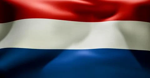 Flag of Netherlands waving high resolution 10K+ size Stock Illustration