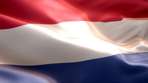 Flag of Netherlands waving in the wind. Stock Footage 129284821