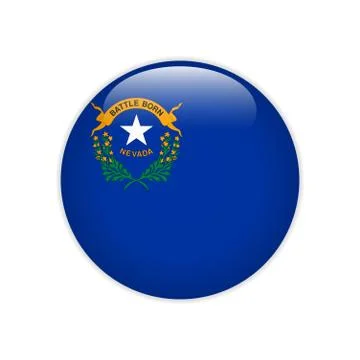 Flag Nevada button Stock Illustration