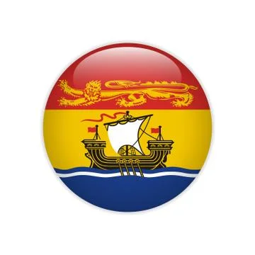 Flag New Brunswick button Stock-Illustration
