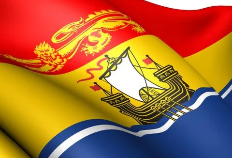 Flag of new brunswick Stock Illustration