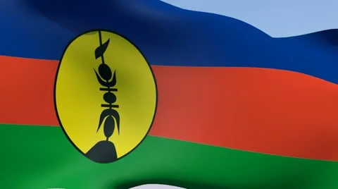 Flag of New Caledonia HD Stock Footage 14624160