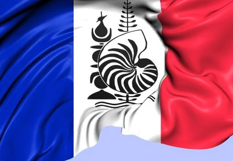 Flag of new caledonia Stock Illustration