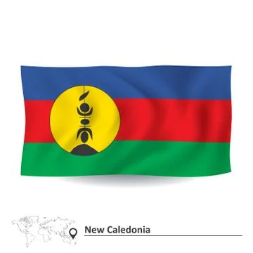 Flag of New Caledonia Stock Illustration