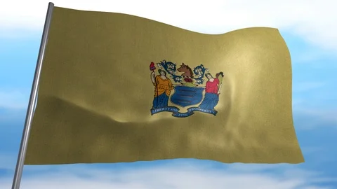 Flag of New Jersey Stock Footage 119330579