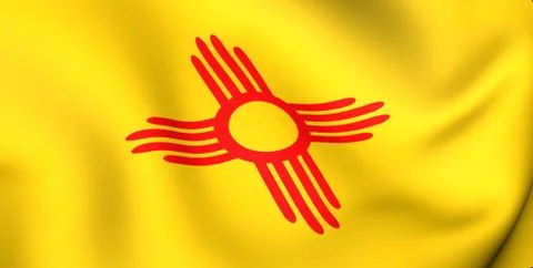 Flag of new mexico Stock Illustration