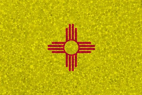 Flag of New Mexico on styrofoam texture Stock Illustration