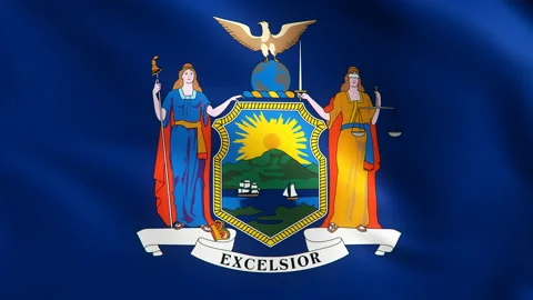 Flag of New York Background Video Loop 스톡 동영상 117907183