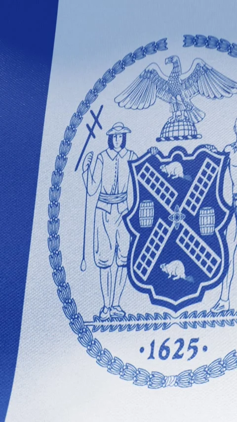 Flag of New York Stock Footage 278613433