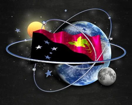 Flag NewGuinea quality designer flag 库存插图