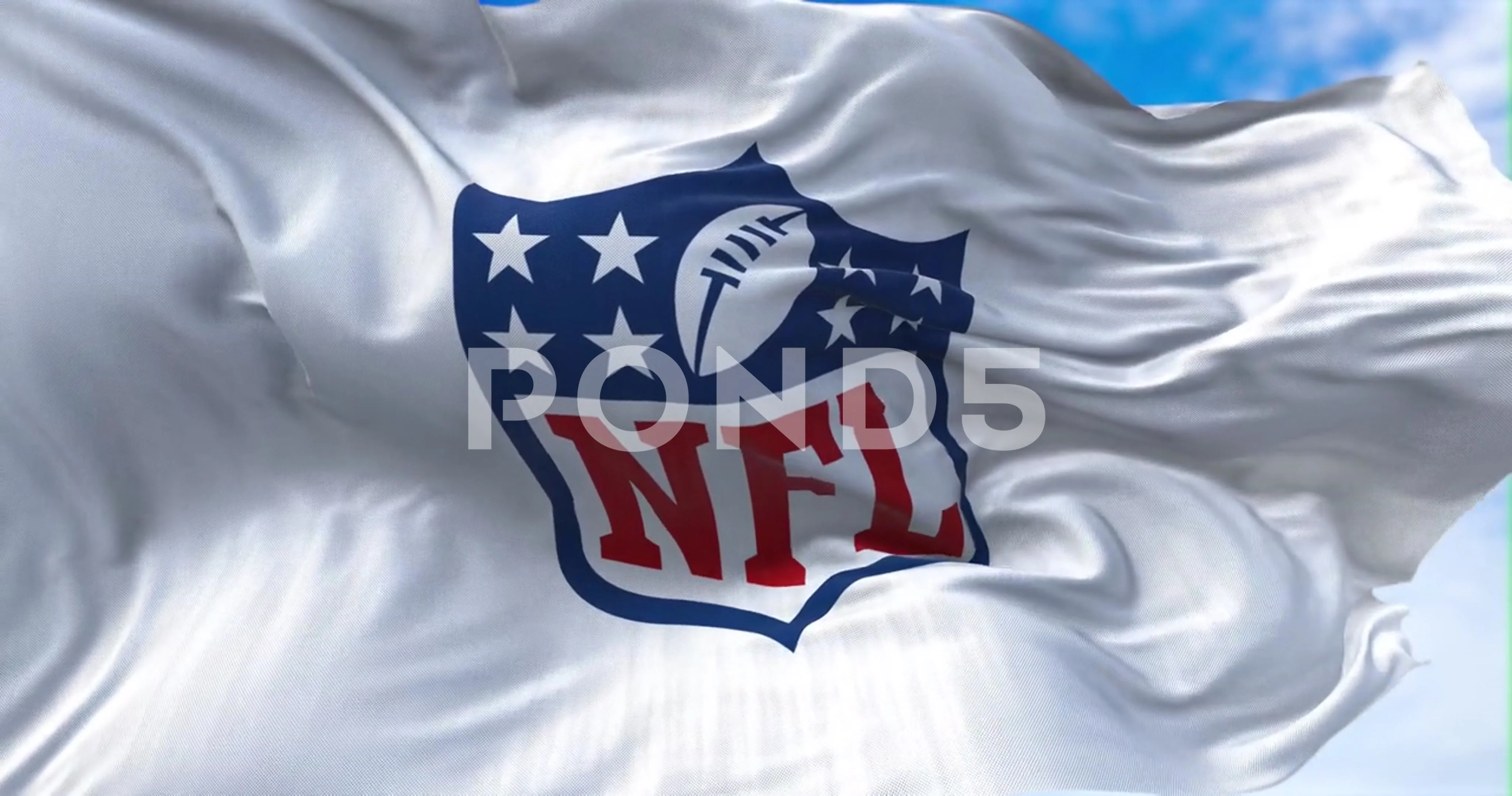 NFL club flag stock footage. Video of promotion, match - 253351892