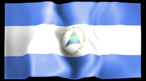 Flag of Nicaragua Stock Footage 46626131