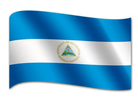 Flag of nicaragua Illustrazione stock