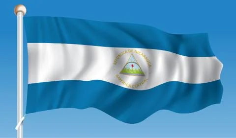 Flag of Nicaragua Stock Illustration