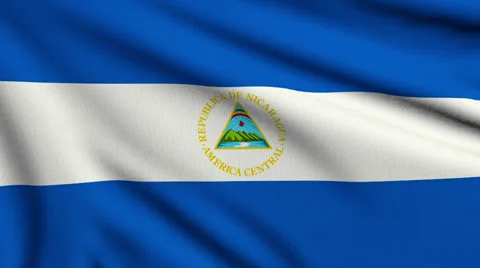 Flag of Nicaragua looping Video stock 33805892